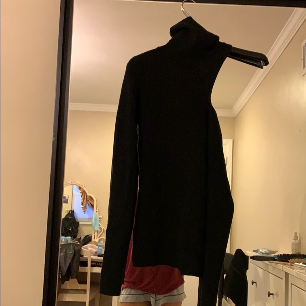 Black off the shoulder sweater